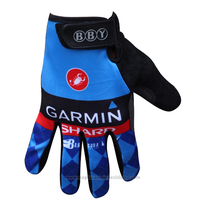 2014 Garmin Guanti Dita Lunghe Ciclismo